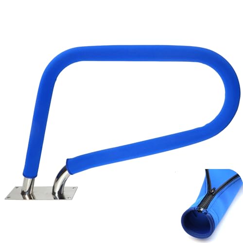 Ginchain Pool Handrail Cover - Slip Resistant Zippered Hand Grip Rail Cover Safety Rail Grip Sleeve for Inground Swimming Pool Hand Railing Cover(4 feet Royal Blue)
