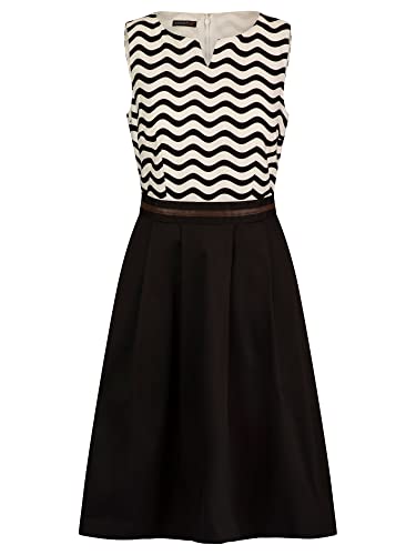 ApartFashion Damen Kleid, Schwarz-creme, 44 EU