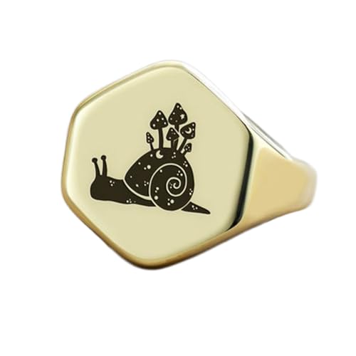 Bague escargot hexagonale argent sterling 925 plaqué or chevalière