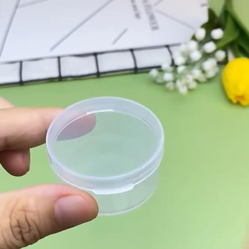 Image of 24 Pack Clear Plastic Round Storage Jars (0.67 oz), 1.65 x H0.87 Inch Round Beads Storage Containers Box for Bead Containers, Small Plastic Box, Mini Containers