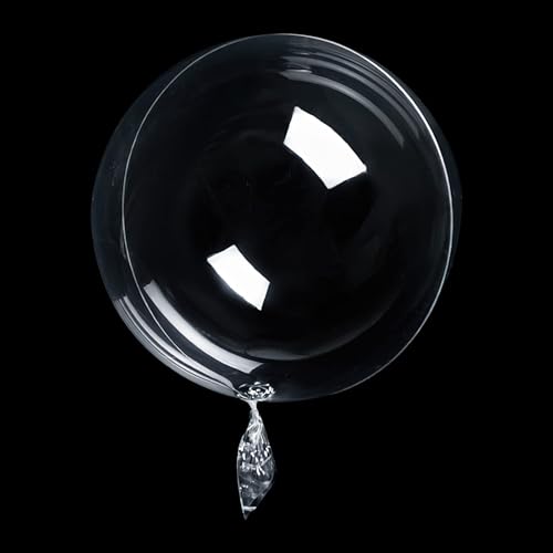 HENGBIRD 30 balões Bobo transparentes de 24 polegadas, bolha jumbo, balões de aniversário, bolha de vidro, balões transparentes recarregáveis com confetti, hélio para o Natal, casamentos, decorações