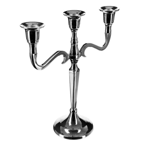 Atmosphera Créateur d'intérieur - Chandelier 3 Têtes en Métal Lumos 27cm Argent