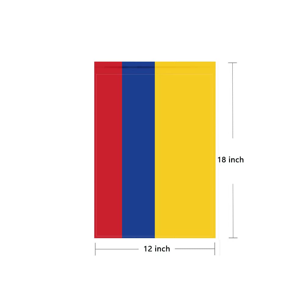 Bandera De Colombia Estilo Seda De 12 X 18 Pulgadas, Bandera De Poliéster De Doble Cara, Banderas De Jardín Al Aire Libre, Banderas De Bienvenida Para Fiestas En El Hogar