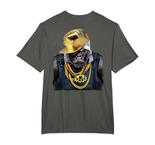 Gorila rapero en cadena dorada y gorra, estilo hip hop Camiseta