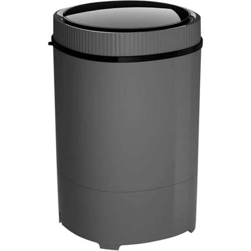 Yubbuio脱水機能付きミニ洗濯機、小型、ポータブル、青色光殺菌、省スペース、半自動、ドラム式、ベビー服、靴下、下着、リビングルーム、バルコニー、バスルーム、靴の洗濯に適しています (7.5L 大型ドラム式洗濯機(靴用、グレー))