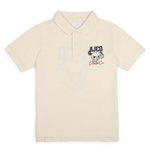 Image of Alan Jones Clothing Boy's Cotton Regular Fit Colorblock Regular Polo T-Shirt