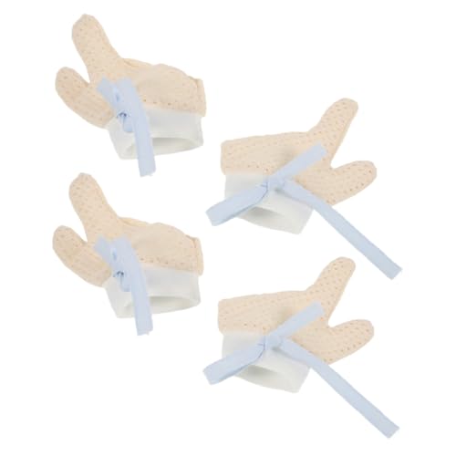 2 Pairs Baby Anti-Sucking Gloves for Infants Thumb Sucking Protection Mittens Soft Cotton Thumb Guards for Newborns Prevent Sucking Habit for Babies