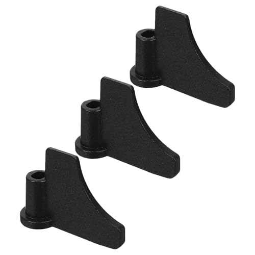 WATIIFUFU Paletas de Repuesto Antiadherentes para Máquina de Pan Cuchillas Amasadoras de Acero Inoxidable Negras 62X45X21 MM Juego de 3 Piezas para Reemplazo y Mezcla Uniforme de Masa