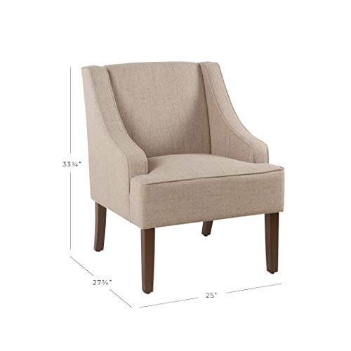 Image of HomePop Swoop Arm Accent Chair - Tan
