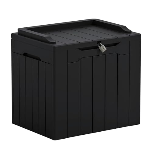 Greesum 31 Gallon Resin Deck Box Large Outdoor Storage...