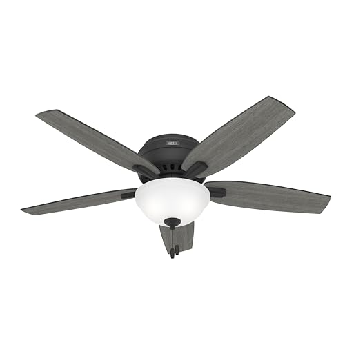 Hunter Newsome Indoor Ceiling Fan Pull Chain 52 inch Premier Bronze | with LED Light Low Profile Flush Mount 5 Blades For Bedroom Living Room 53314 product thumbnail 11