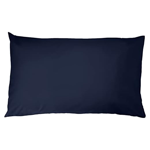 AmazonBasics - Funda de almohada de microfibra, 2 unidades, 50 x 80 cm - Azul marino