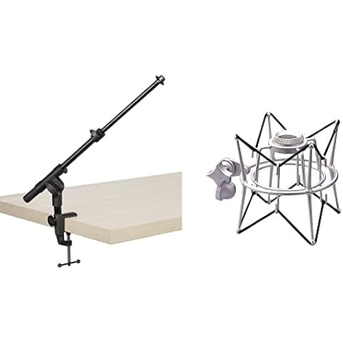 Samson MBA18-18” Microphone Boom Arm for Podcasting and Streaming (SAMBA18) & SP01 Spider Microphone Shockmount