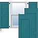 Ekena Millwork RW101FP12X67ANH Two Equal Flat Panel Exterior Wood Shutters, 12"W x 67"H, Antigua