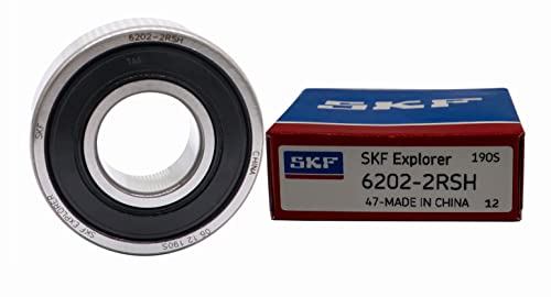 2PACK SKF 6202-2RSH 15X35X11MM Double Rubber Seal Bearings Deep Groove Ball Bearings
