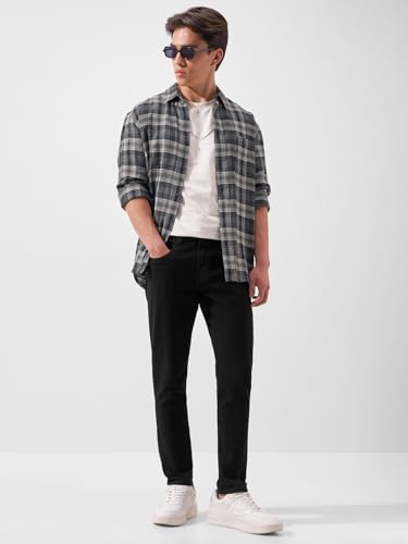 Image of Highlander Mens Tapered Fit Denim Jeans for Man| Regular Length|Mid-Rise|Stretchable Fabric for Comfort fit| Jeans for Man | Men Jeans