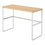 リヒトラブ パソコン台 モニター台 木目調 MDF 机上台 スリム ナチュラル 幅50×奥行20×高さ33.5cm トールタイプ 耐荷重10kg A8006-35