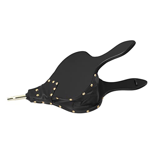 Otufan Soffietto per Camino, 18,7x7,7 Pollici in Legno Antico Nero con Cinghia Sospesa Soffiatore Manuale per Caminetto per Barbecue da Campeggio All'aperto