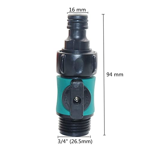Válvula de plástico con acoplamientos rápidos y conector de rosca de 3/4" 3