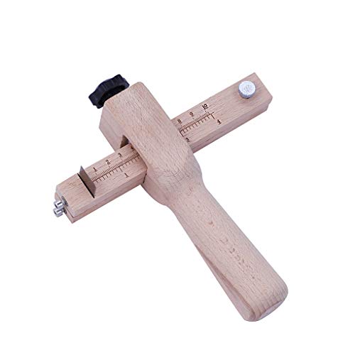 PRENKIN Lederen riem snijden Tool Verstelbare Houten Tool,Professionals ateurs DIY Leathercraft Professionals ateurs Beginners Strap Strips Tool