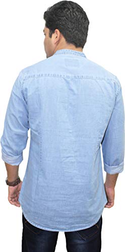 Image of Kuons Avenue Men's Short Denim Kurta | Kurta Shirt for Men