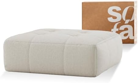 Sofá na Caixa modular 1 lugar em Boucle (Linho, Chaise)