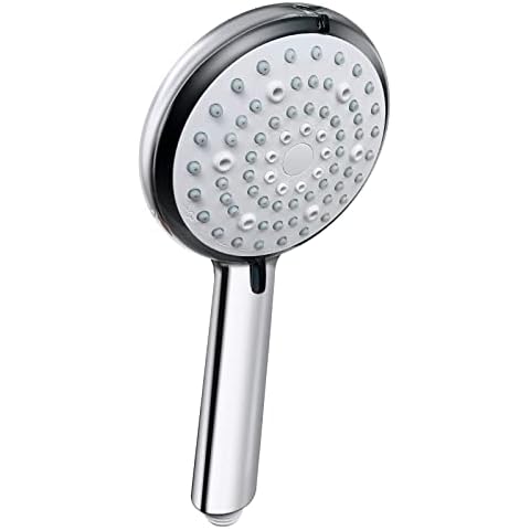 Shower Head, Hand Shower 6 Jet Types with Spray Gun Mode Shower Head with Water-Saving Booster Function Cover