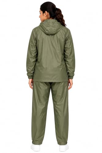 Image of Romano nx Women's 100% Waterproof Rain Suit, Hooded Jacket with Pants, Reversible Double Layer, 3 Years Warranty