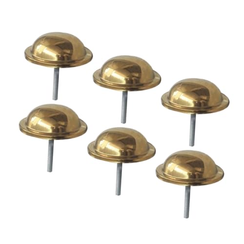 Balacoo 6pcs Retro Decor Upholstery Tacks for Furniture Upholstery Staples Door Replacement Tacks Golden Stainless Steel
