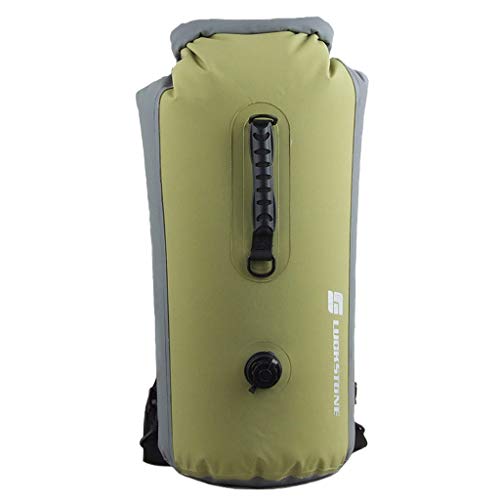 CapsA Floating Waterproof Dry Bag 35L / 25L Able Inflatable Waterproof Dry Bag Roll Top Dry Compression Sack Keeps Gear Dry for Kayaking Rafting Boating Swimming Camping Hiking Fishing (Green, 25L)