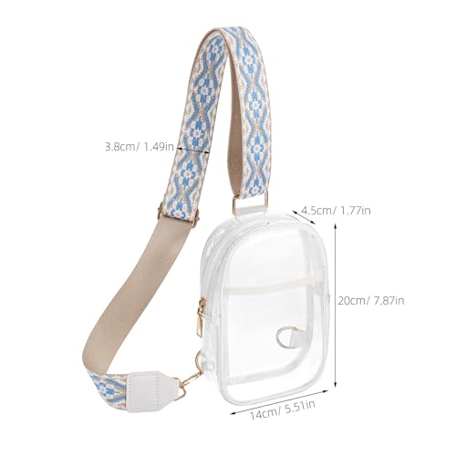 Bolso bandolera transparente contra esperas en controles con correa ajustable SEWACC 4