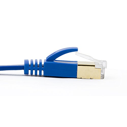 Buhbo cable Ethernet plano CAT7 1 pie con conector RJ45 miniatura 4