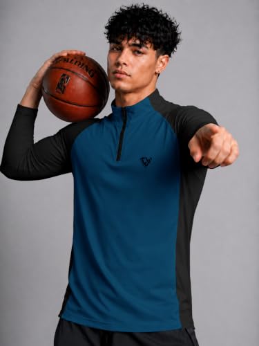 Image of Noble Monk Men's Full Sleeve Round Neck Activewear T-Shirt | Dry Fit Sports Top for Gym, Running & Training | Breathable Stretch Fabric | Athletic Fit for Workout & Outdoor Activities