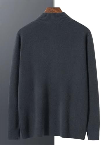 Men's Cashmere Sweater Mock Neck Thick Cardigan Buttons Classical Casual Clothing Top Knitted2