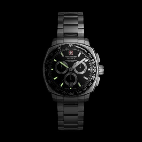 Image of SWISS MILITARY HANOWA Speedwell Grey Round Dial Comes with Swiss Made Chronograph Watch for Men's | SMWGI0006802