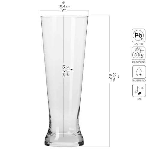 Krosno Verres à Bière Craft | Lot de 6 | 4 x 500 ml | 2 x 420 ml | Collection Brewery | Coffret Degustacion | Parfait la Maison, Les fêtes | Lavable au Lave-vaisselle – Image 3