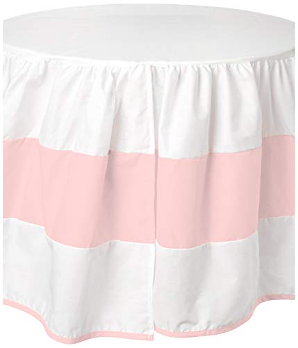 Baby Doll Lodge Collection Round Crib Skirt/Dust Ruffle in Pink, Pink