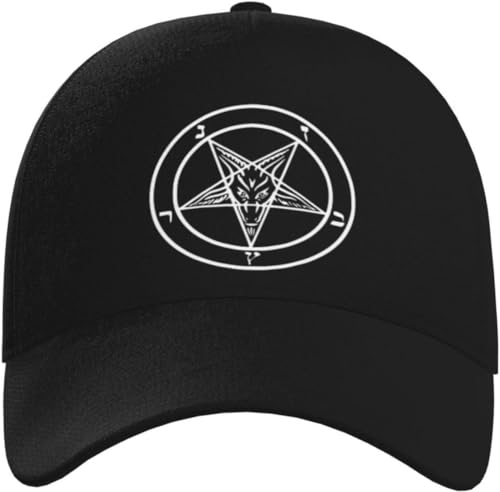 Gorra de béisbol Goat of Mendes Pentagram Satan negra miniatura 2