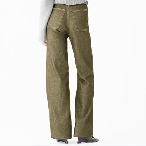 Oprah's Favorite Tummy Control Sailor Wide Leg Trouser Chiccurva Jeans Wide Leg Cropped Denim Pants Without Belt3