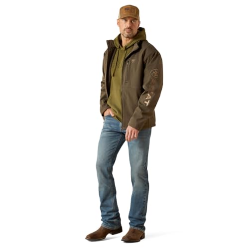 Ariat Men's Earth Green Logo Softshell Jacket3