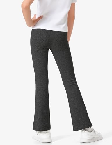 Image of BOOPH 5 Pack Girls Flare Leggings Kids Bell Bottom Pants Cotton Clothes | High Waist Casual Pants for Teen Girl 5-14 Years