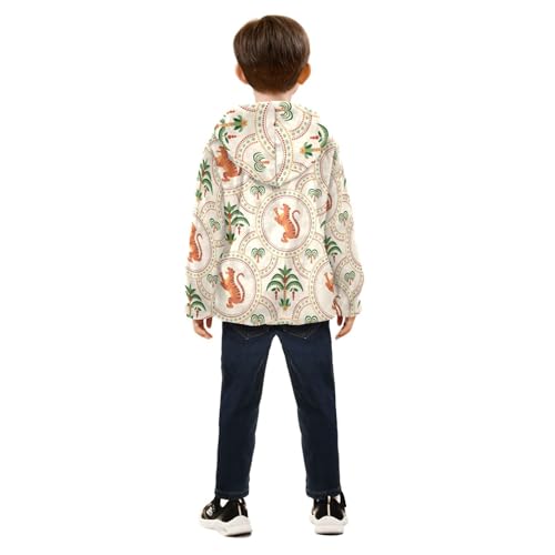 Tiger and Tree Girls Fleece Jacket Girls Fall Jacket Girls Zip Up Hoodie Girls Sherpa Jacket 2-10T4