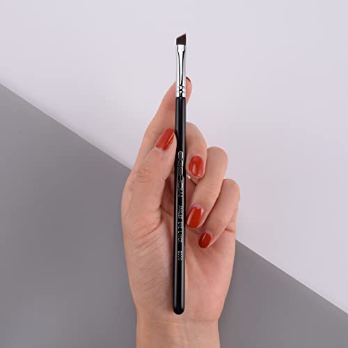 EIGSHOW Eyeliner Brush Fine Angled - PRO Precision Gel Eye Liner Makeup Brush -Ultra Thin Slanted Flat Angle - Premium Cruelty Free Synthetic Bristles (E835)