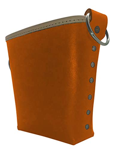 Leather Gold 3875-ORN Bolt Bag with 2 Spud Wrench Holders, Wide Mouth | Ironworker Bolt Bag | Premium, Ultra Durable Buffalo Leather | Commercial Grade Sliding Tool Belt Accessory | Medium Size Pouch