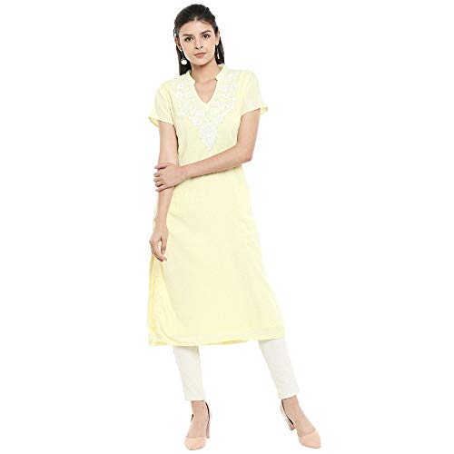 Image of BIBA Women's Embroidered Regular Kurta