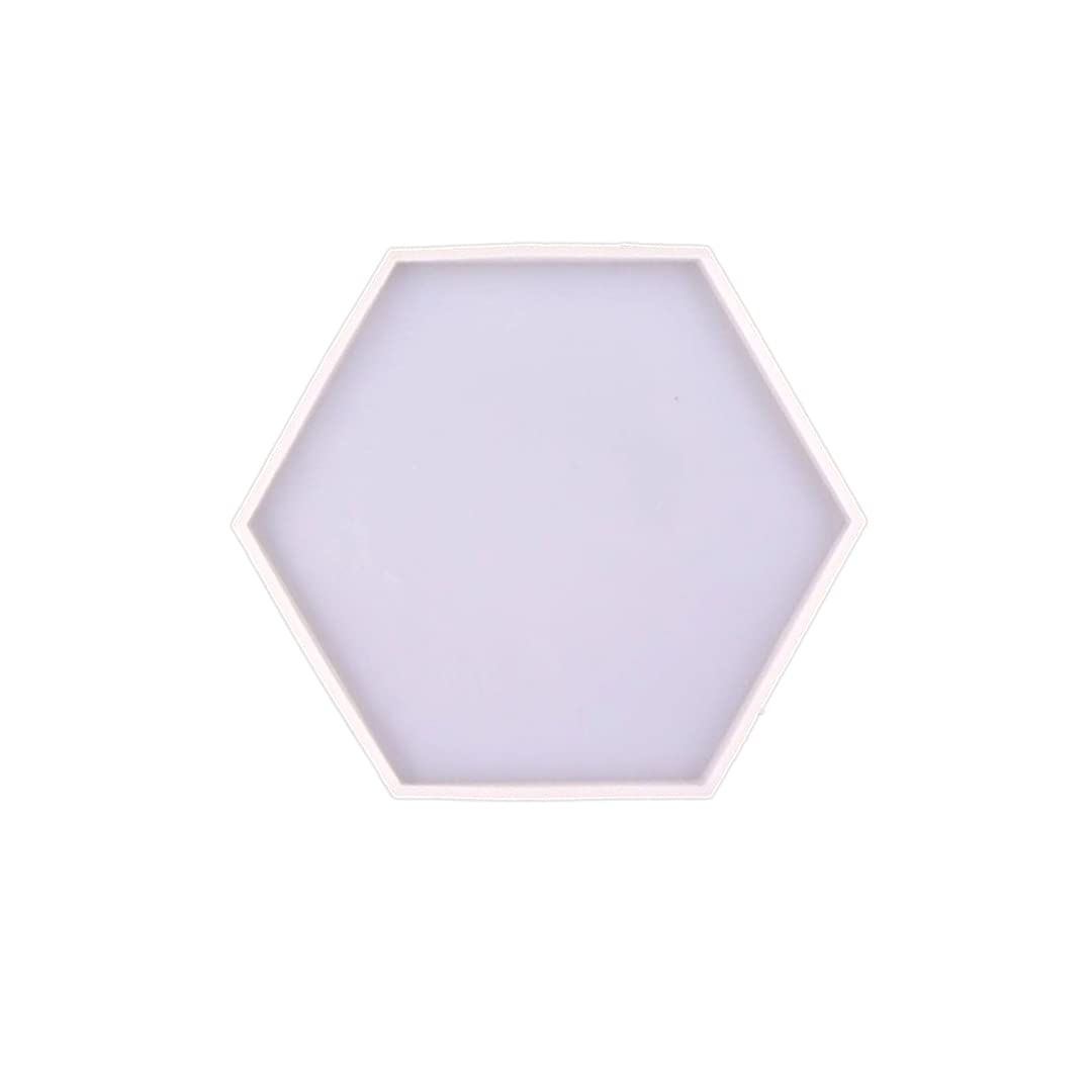 BanteyBanatey Mould for Resin Art Silicone Casting Mould Epoxy Casting Mould Silicone Jewellery Casting Mould DIY Coaster Mould Hexagon Shape (Pack of 1)-image-36