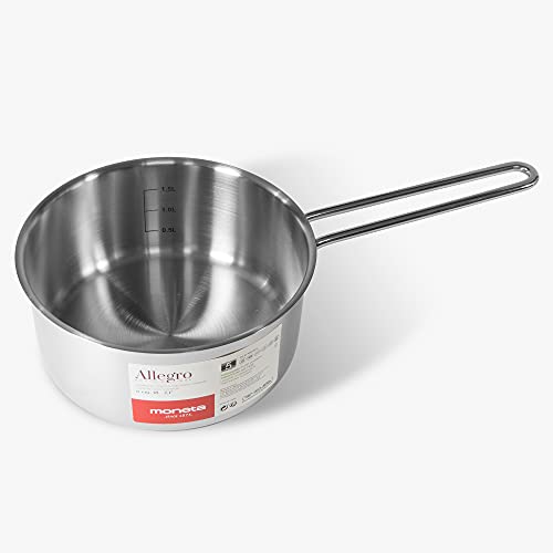 Cacerola de 1 m Moneta Allegro de acero inoxidable 14 cm y 1 litro 6
