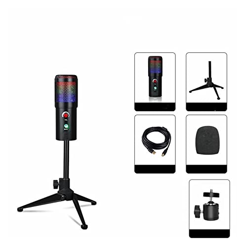 Microphone USB haute résolution 192kHz/24bit équipé d'un kit d'enregistrement avec bras flexible