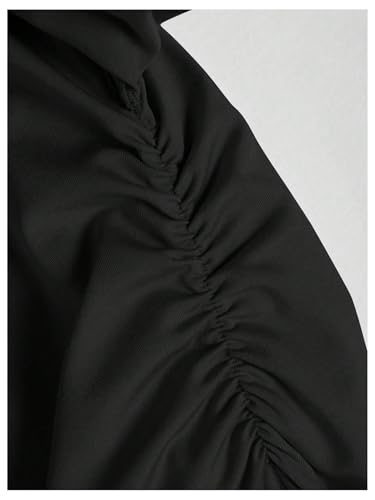 GORGLITTER Women's Ruched Ruffle Slit Pencil Skirt Going Out Party Bodycon Midi Skirts4