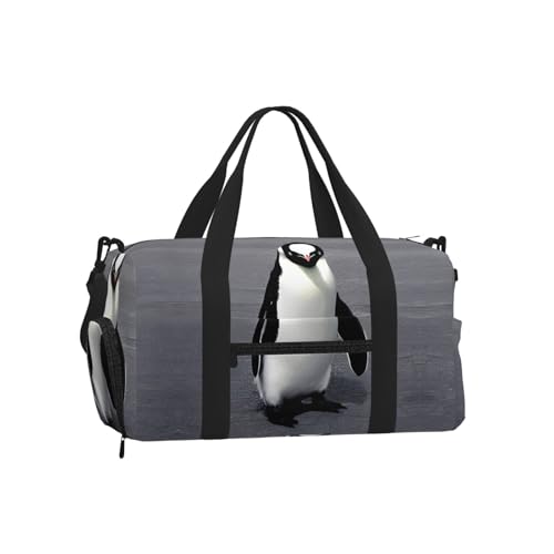 Bolsa de equipaje deportiva de pingüino, maleta de mano para gimnasio y viaje
